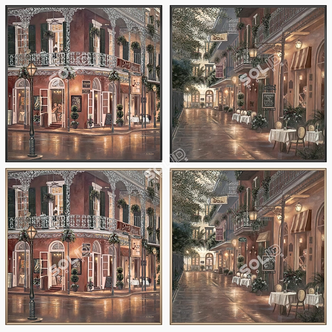 Set of Wall Art and Frames 3D model image 2