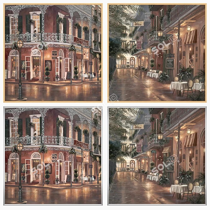 Set of Wall Art and Frames 3D model image 3