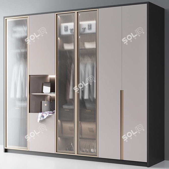 Adjustable Storage Wardrobe 3D model image 2