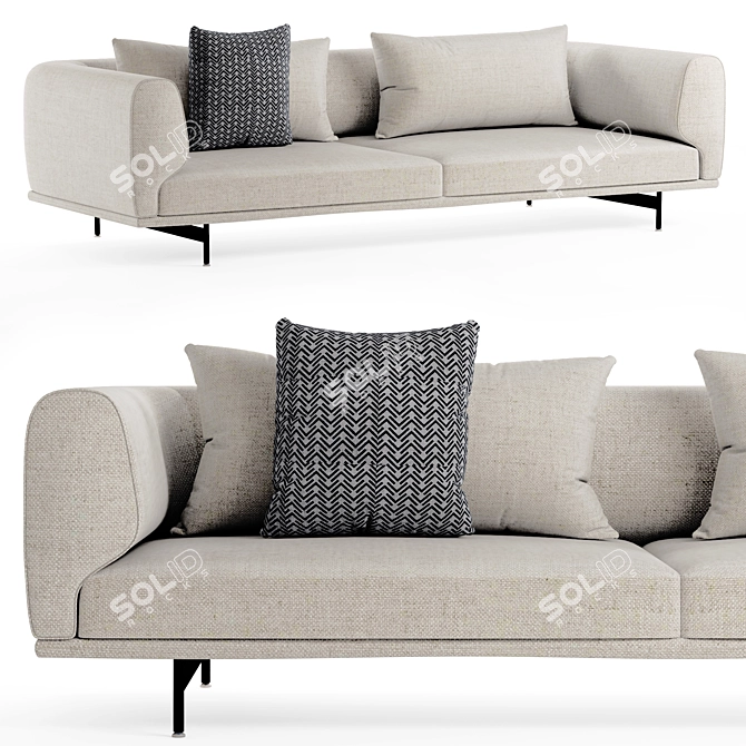 Modern Vipp Chimney Sofa 3D model image 1