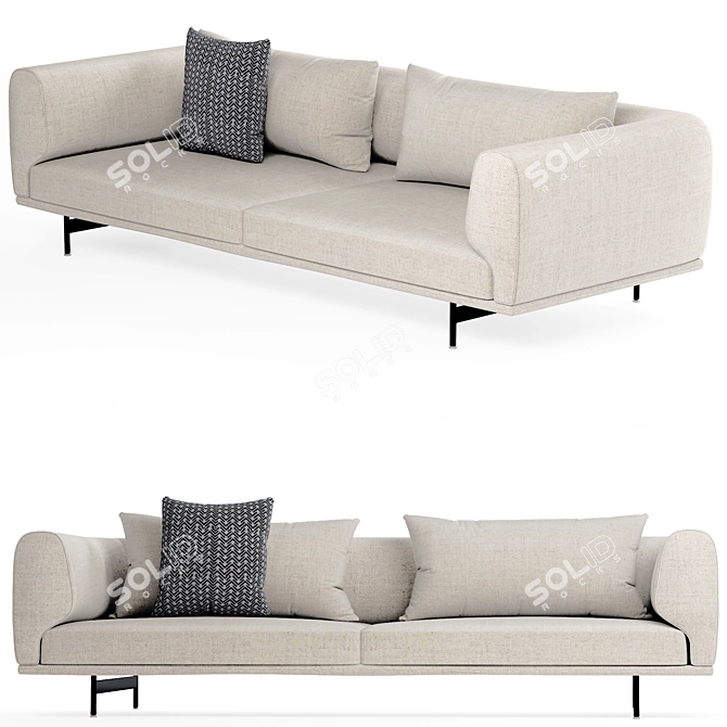 Modern Vipp Chimney Sofa 3D model image 2