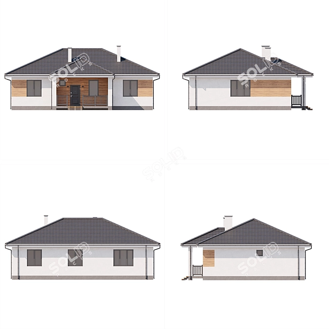 Spacious Country House 120 sq.m. 3D model image 3