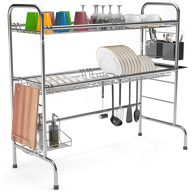 Corona 4 Render Drying Rack 3D model image 2