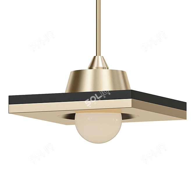 Sleek Minimalist Pendant Light 3D model image 1