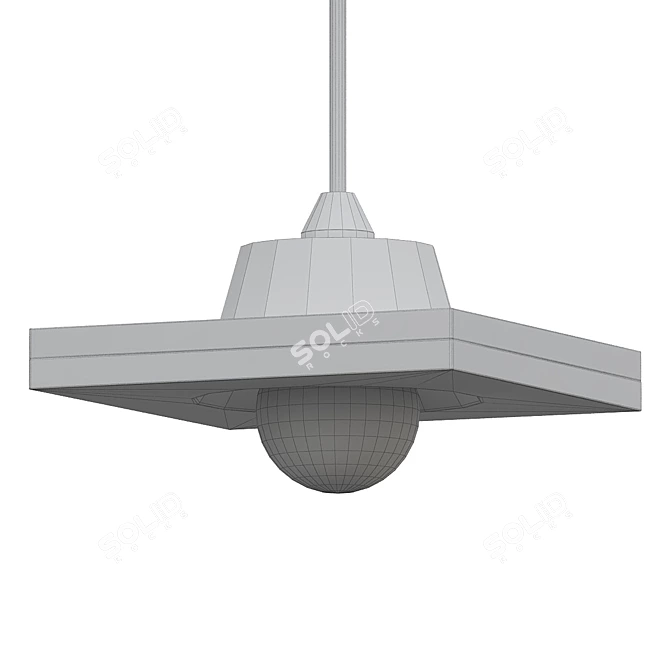 Sleek Minimalist Pendant Light 3D model image 2