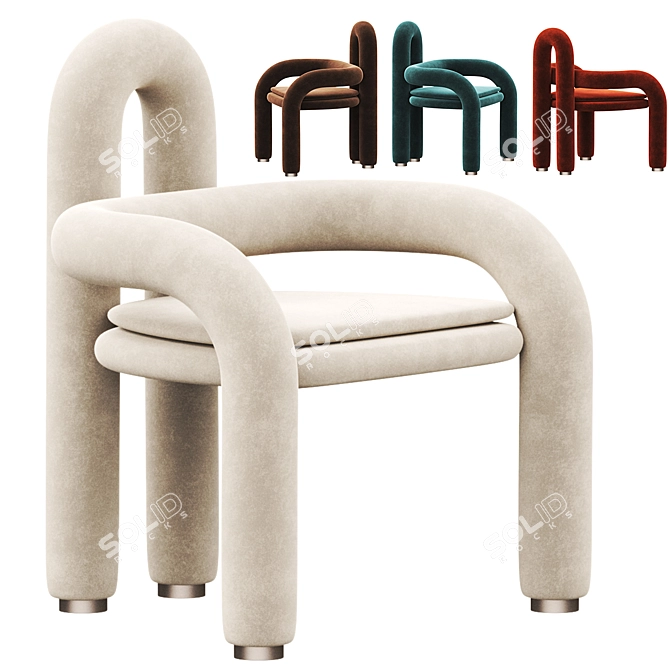 Circa 70 Armchair Contemporary Design 3D model image 1