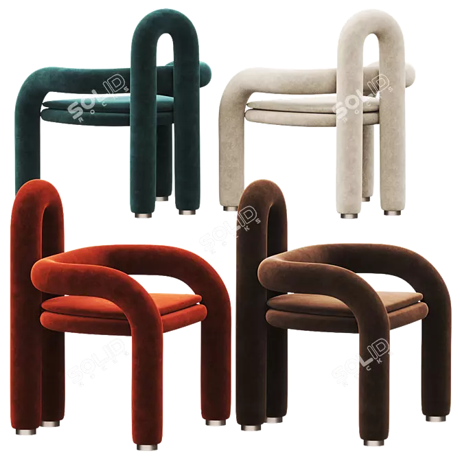 Circa 70 Armchair Contemporary Design 3D model image 5