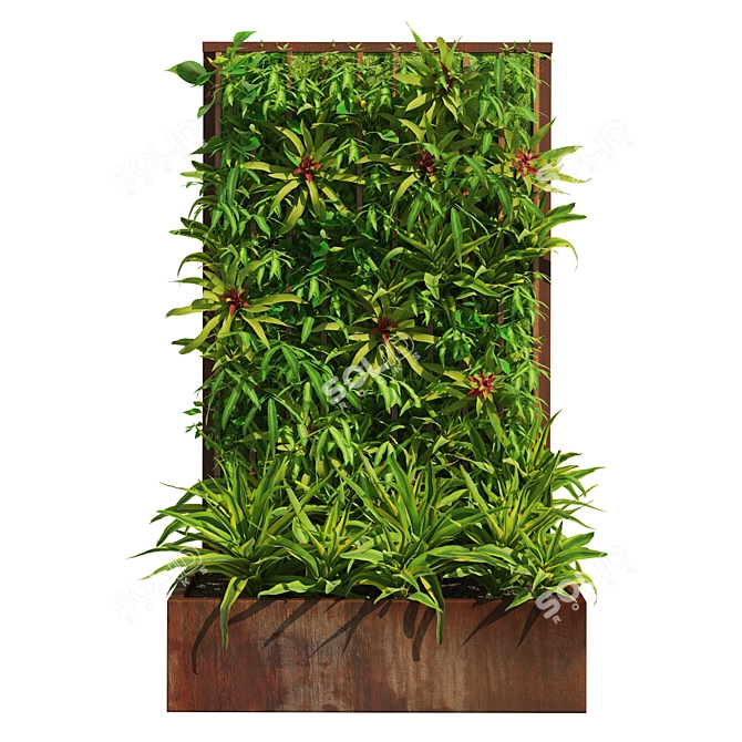 Outdoor Greenwall Plant Box 3D 3D model image 3