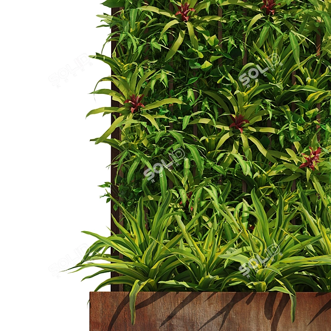 Outdoor Greenwall Plant Box 3D 3D model image 4