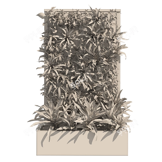 Outdoor Greenwall Plant Box 3D 3D model image 5