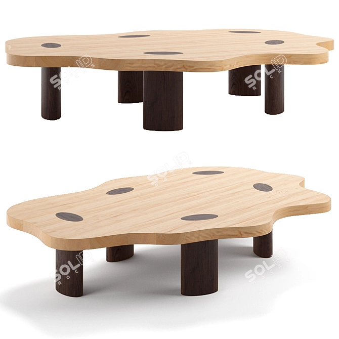 Designer Cloud Tables Collection 3D model image 2