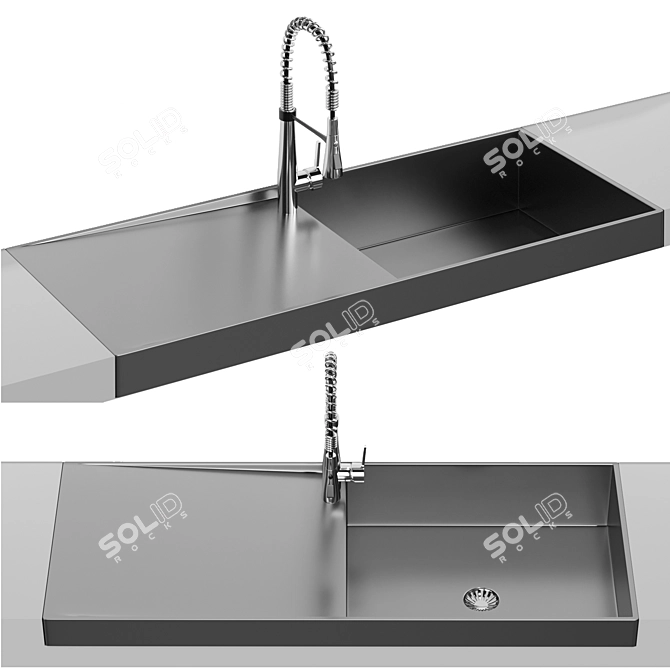 Kohler Sink & Faucet Set 3D model image 1