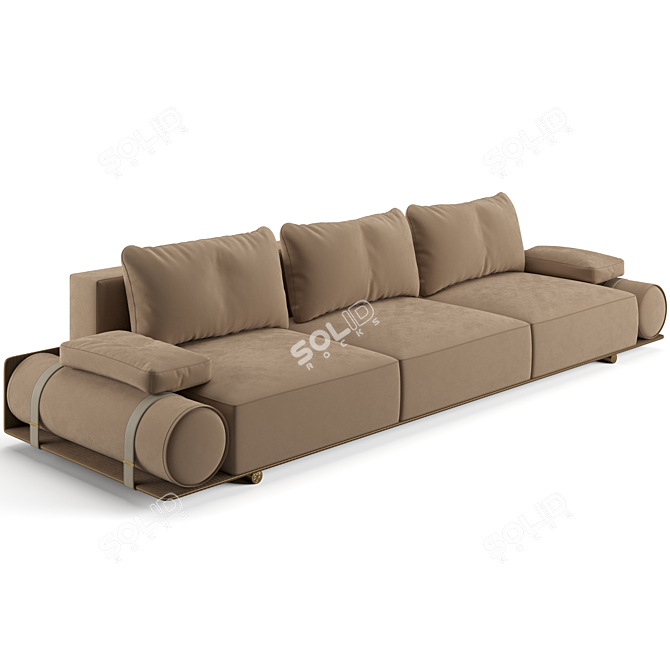 Luxurious Visionnaire Donovan Roll Sofa 3D model image 2