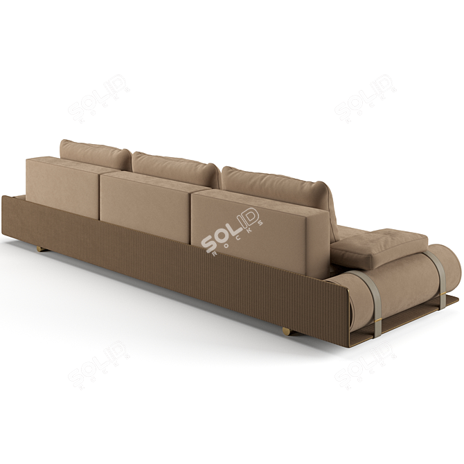 Luxurious Visionnaire Donovan Roll Sofa 3D model image 3