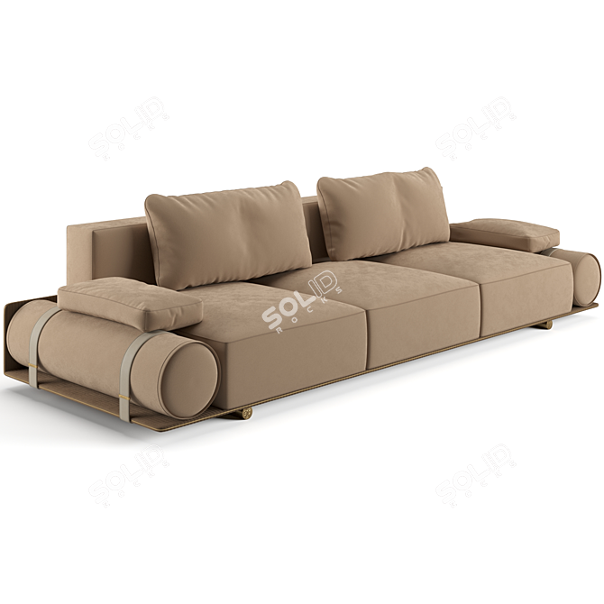 Luxurious Visionnaire Donovan Roll Sofa 3D model image 4
