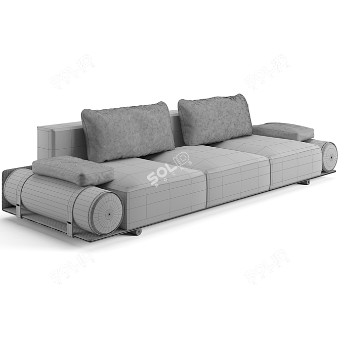 Luxurious Visionnaire Donovan Roll Sofa 3D model image 5