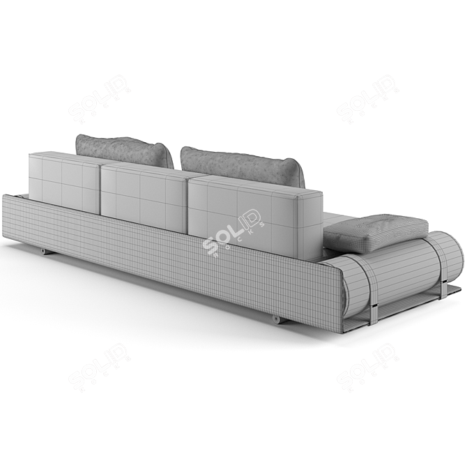 Luxurious Visionnaire Donovan Roll Sofa 3D model image 6