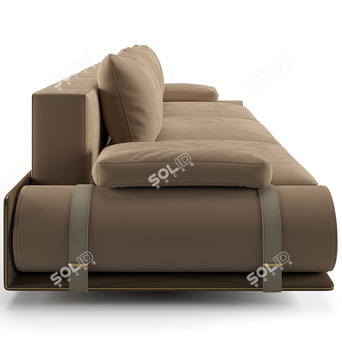 Luxurious Visionnaire Donovan Roll Sofa 3D model image 7