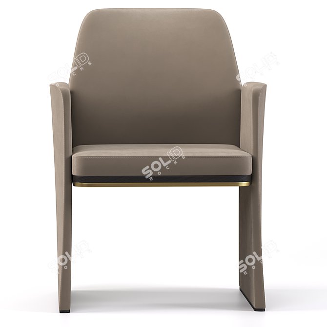 Stylish Aster Anthony Dining Chairs 3D model image 2