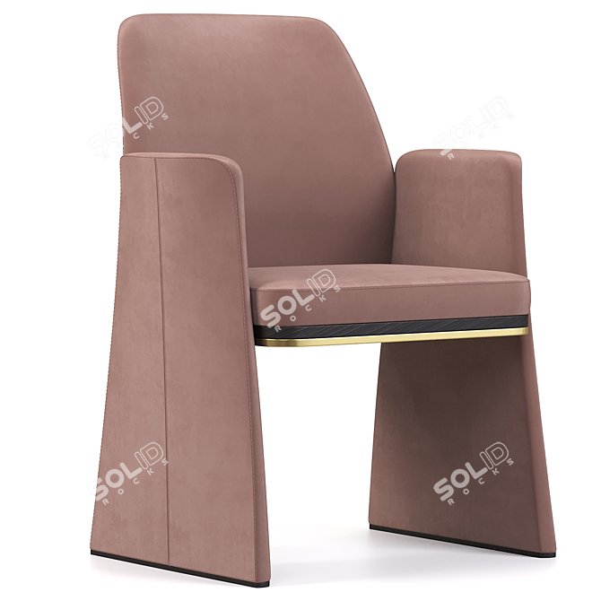 Stylish Aster Anthony Dining Chairs 3D model image 4