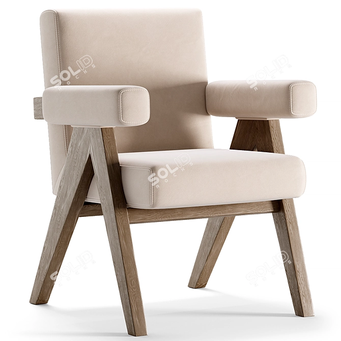 Sophisticated HAITH Dining Chair 3D model image 1