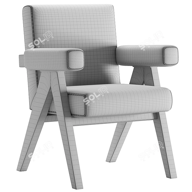 Sophisticated HAITH Dining Chair 3D model image 4