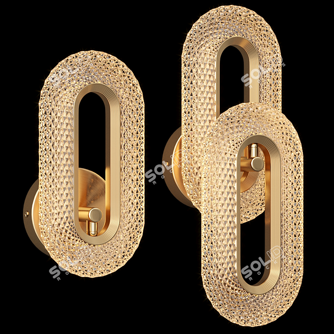 KEZIA B WALL LED Oval 3D model image 1