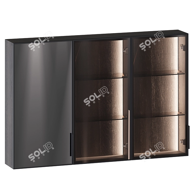 Modern Wall Mounted Mirror Cabinets 3D model image 5