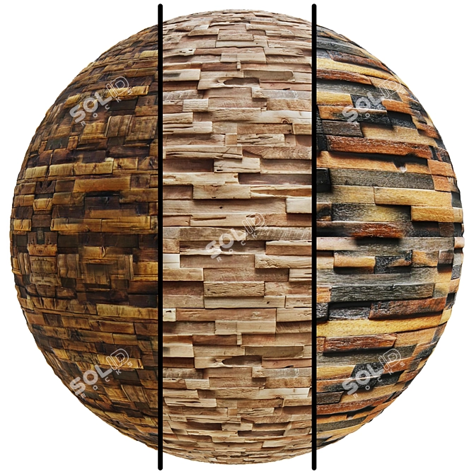 Premium Wood Panel 4K Texture 3D model image 1