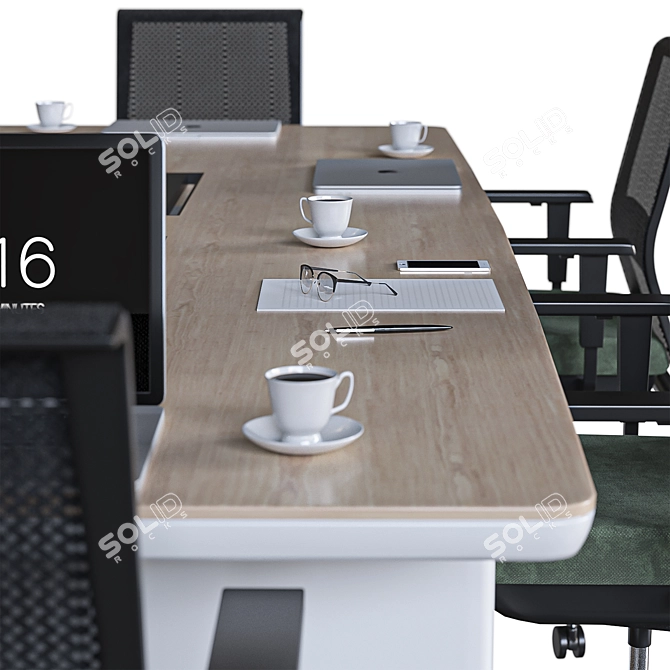 Modern Office Chair with 4D Arms 3D model image 4