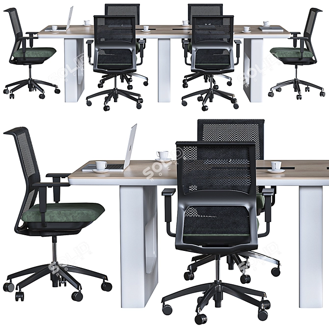 Modern Office Chair with 4D Arms 3D model image 5