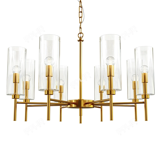 Sleek Gracilis 2648-9P Glass Render 3D model image 1