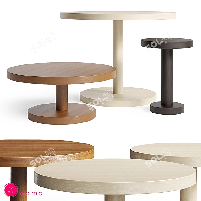 Custom Wood Veneer Options 3D model image 1