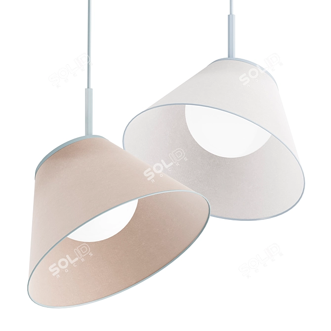 Modern Pendant Light Fixture, 45x22cm 3D model image 1