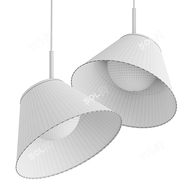 Modern Pendant Light Fixture, 45x22cm 3D model image 3