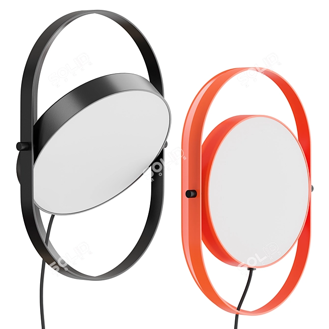 Epoxy Coated Metal Wall Light 3D model image 1