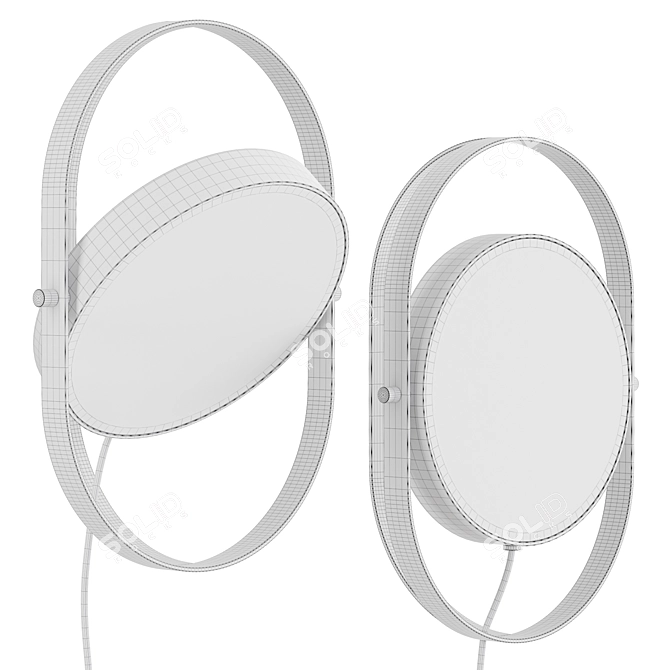 Epoxy Coated Metal Wall Light 3D model image 3