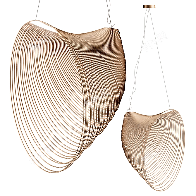 Modern Pendant Light Fixture 3D model image 1