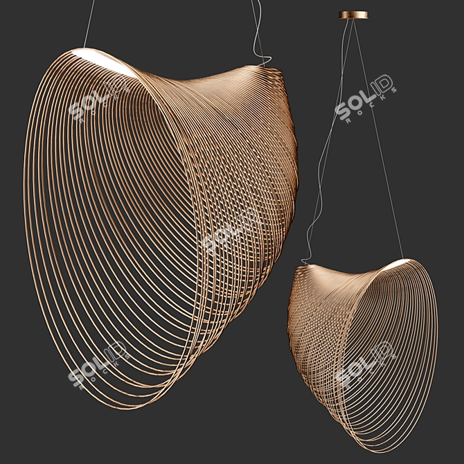 Modern Pendant Light Fixture 3D model image 2