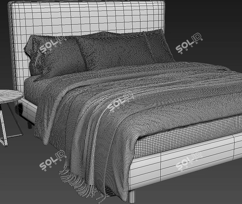 IKEA Dunvik Bed 3D Model 3D model image 4