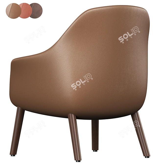 Modern Parla Remus Armchair Collection 3D model image 4
