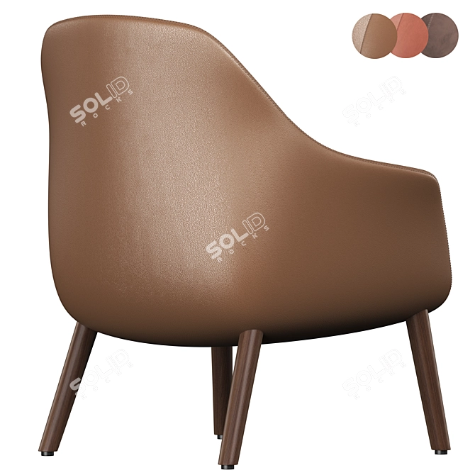 Modern Parla Remus Armchair Collection 3D model image 5