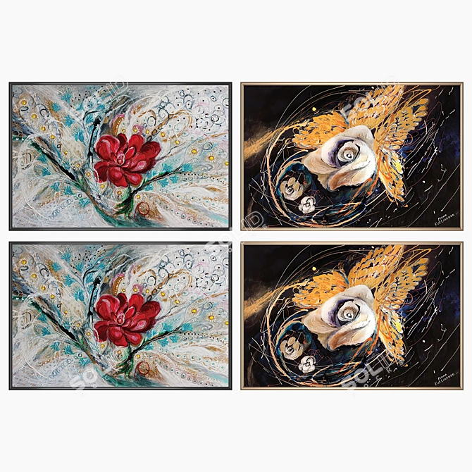 Art Set with Versatile Frames 3D model image 2