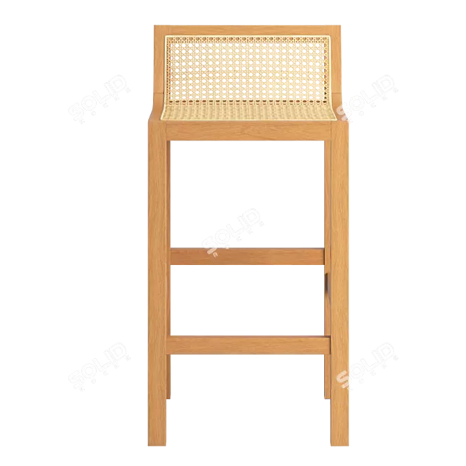 Modern Sherry Counter Stool 3D model image 2