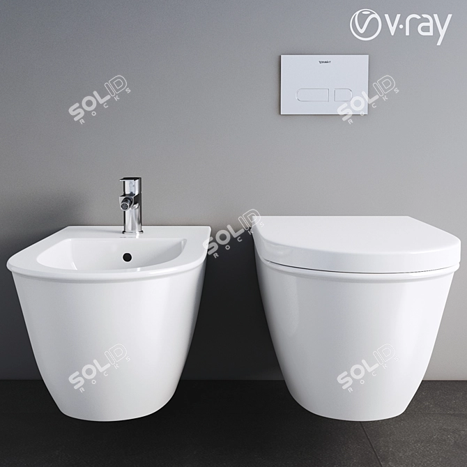 Chic Duravit Darling New Set 3D model image 2