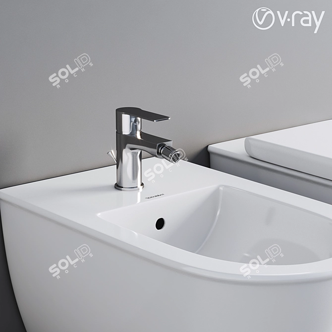 Chic Duravit Darling New Set 3D model image 4