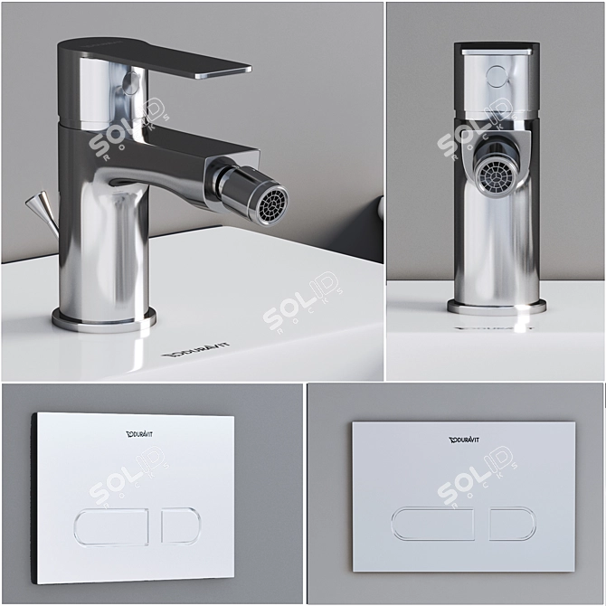 Chic Duravit Darling New Set 3D model image 5