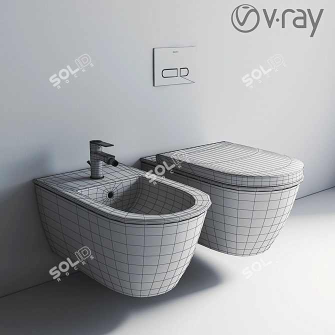 Chic Duravit Darling New Set 3D model image 6