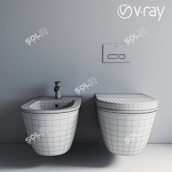 Chic Duravit Darling New Set 3D model image 7