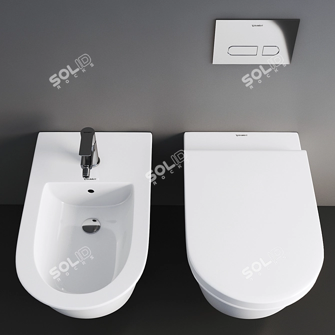 Chic Duravit Darling New Set 3D model image 12